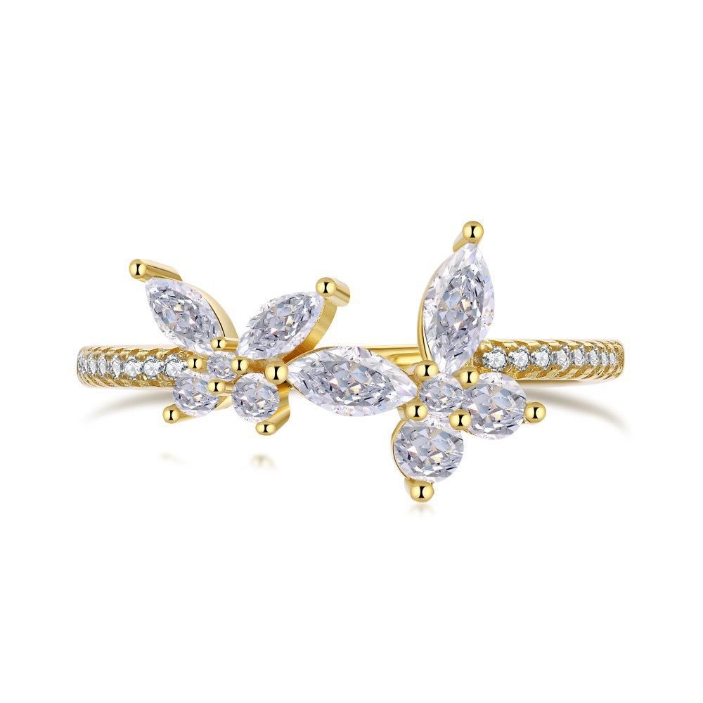 Double Butterfly Ring