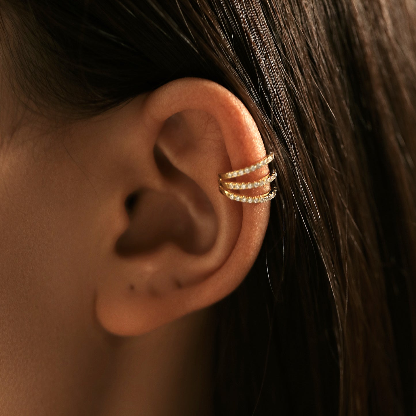 Triple Shiny Earcuff