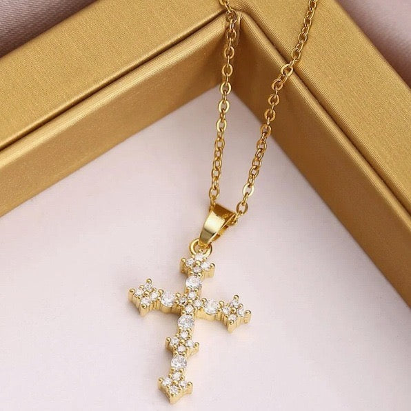 Shiny Cross Necklace