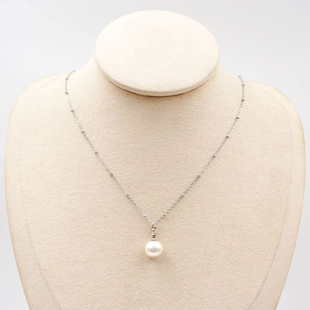 Silver Pearl Necklace