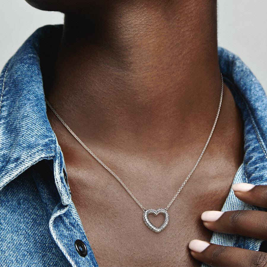 Open Heart Pandora Necklace