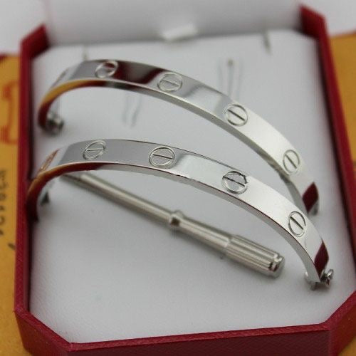 Love Clear Silver Bracelet