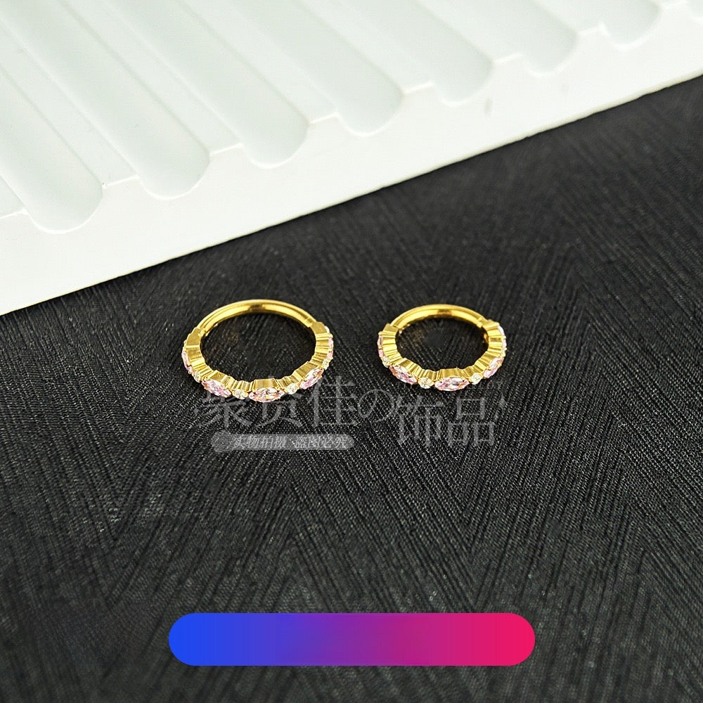 Pink Clicker Hoops