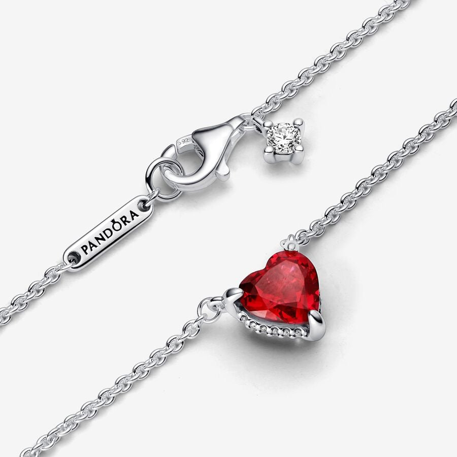 Red Heart Pandora Necklace