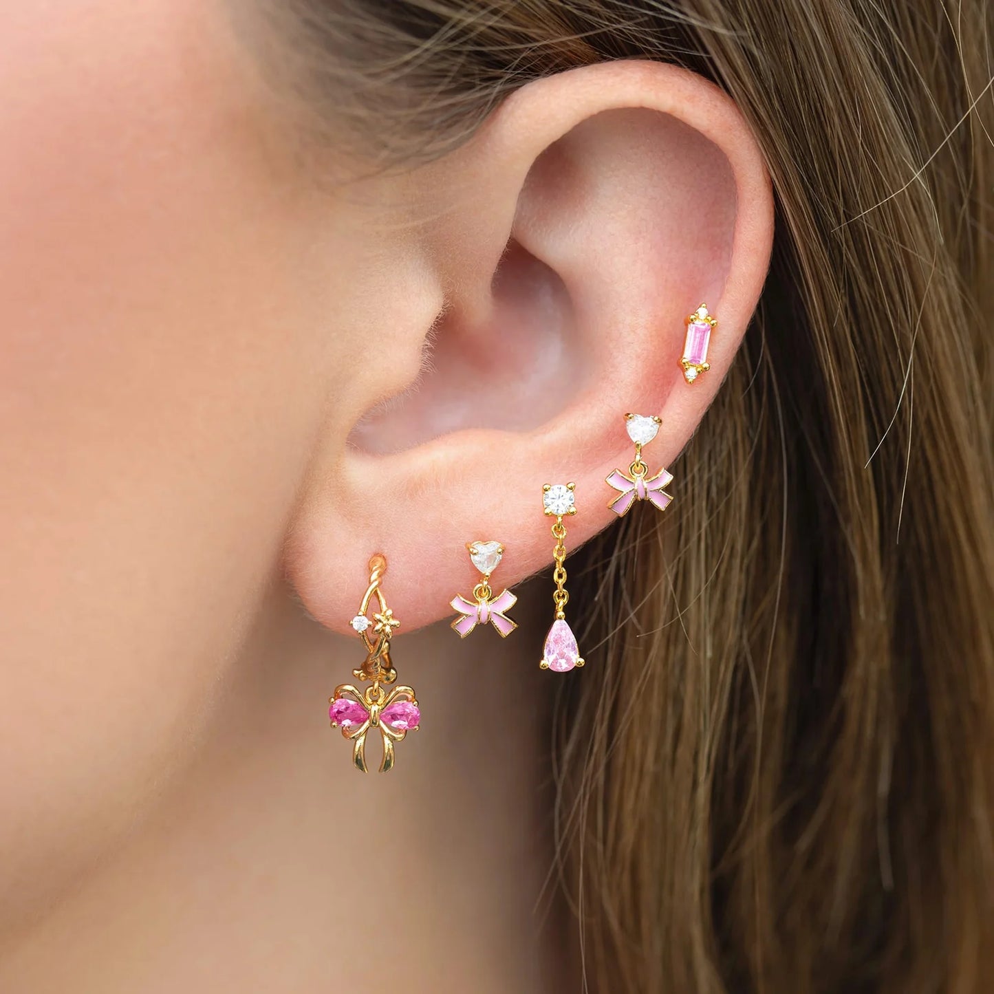 Pretty Pink Hoops