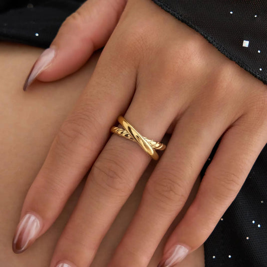 Crisscross Band Ring