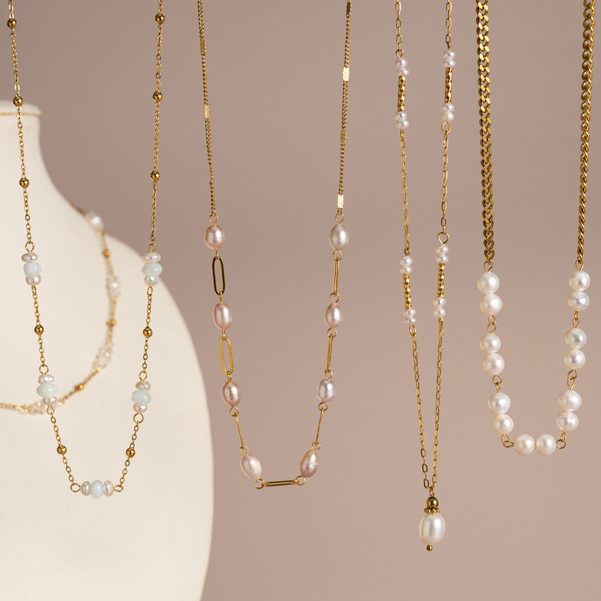 Lilac Pearl Necklace