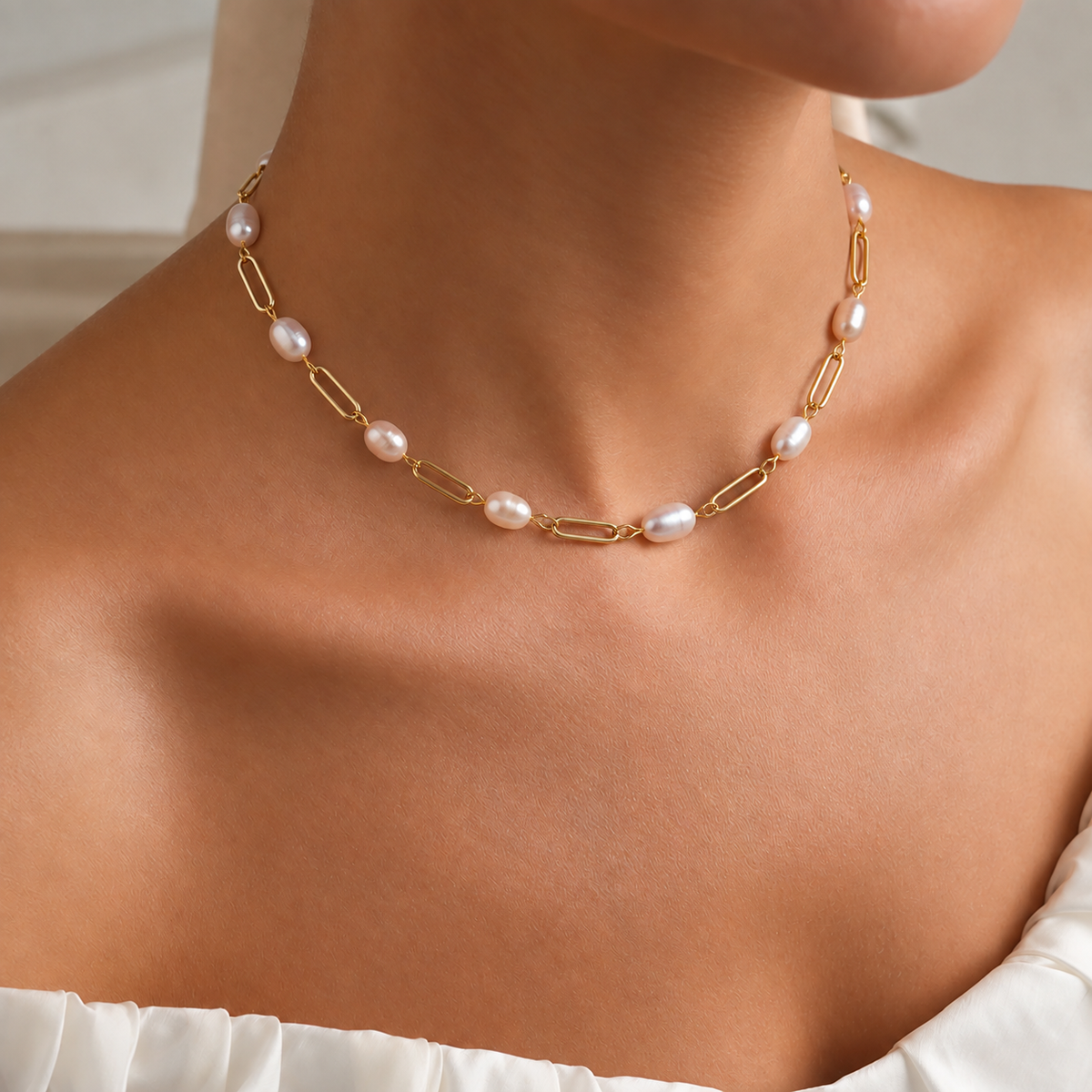 Lilac Pearl Necklace