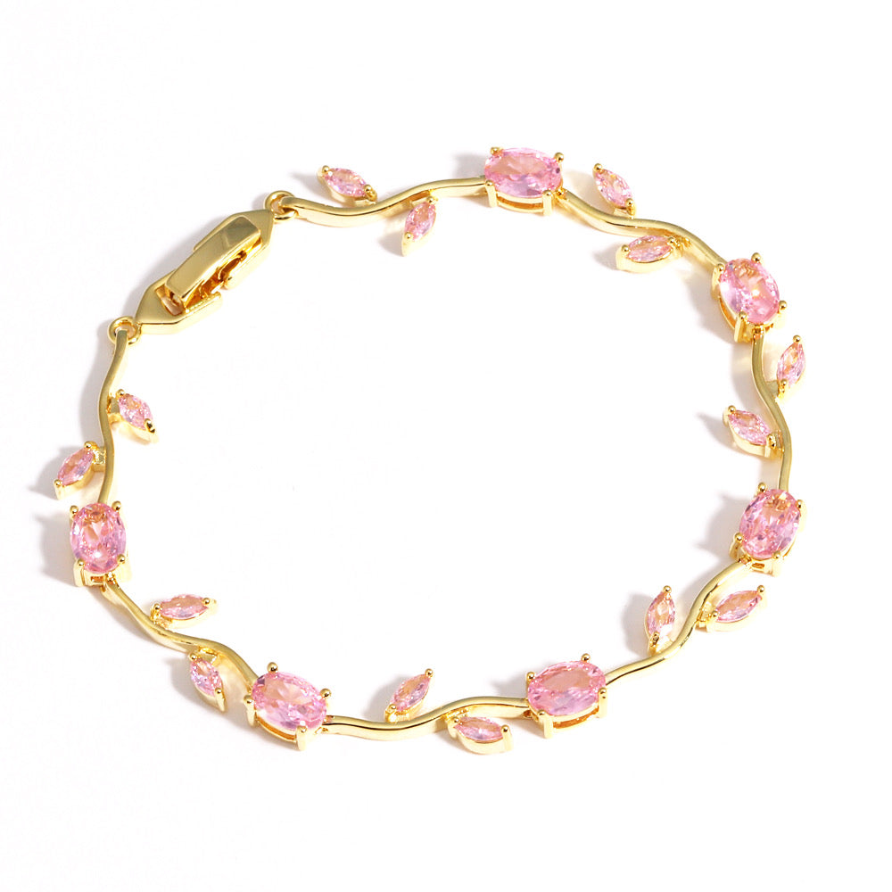 Pink Shiny Tulip Bracelet