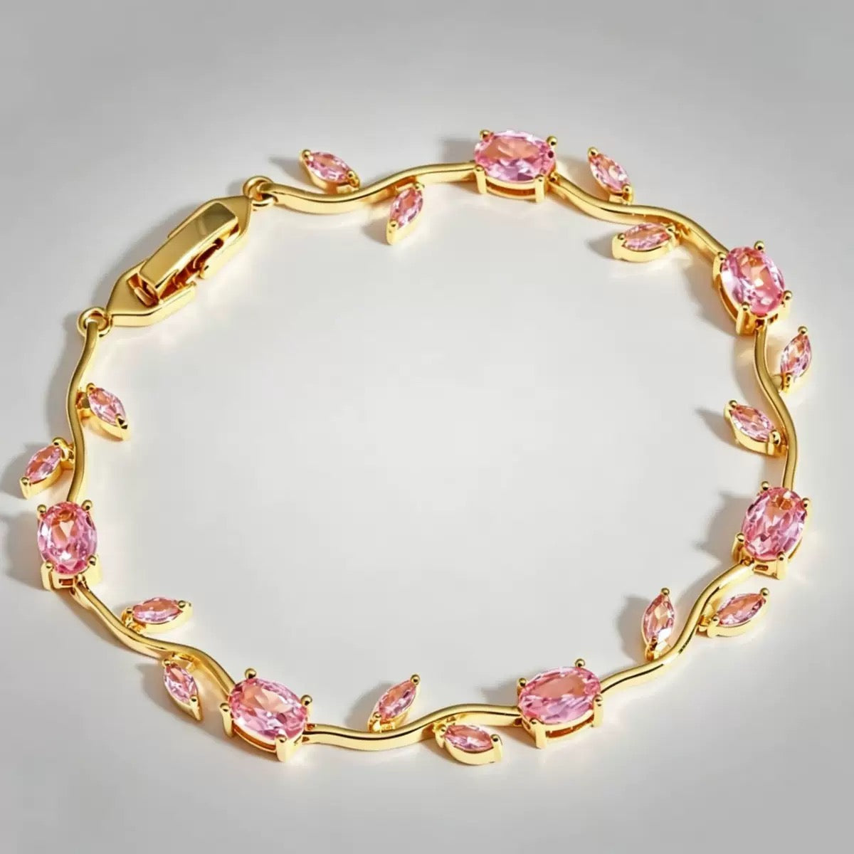 Pink Shiny Tulip Bracelet