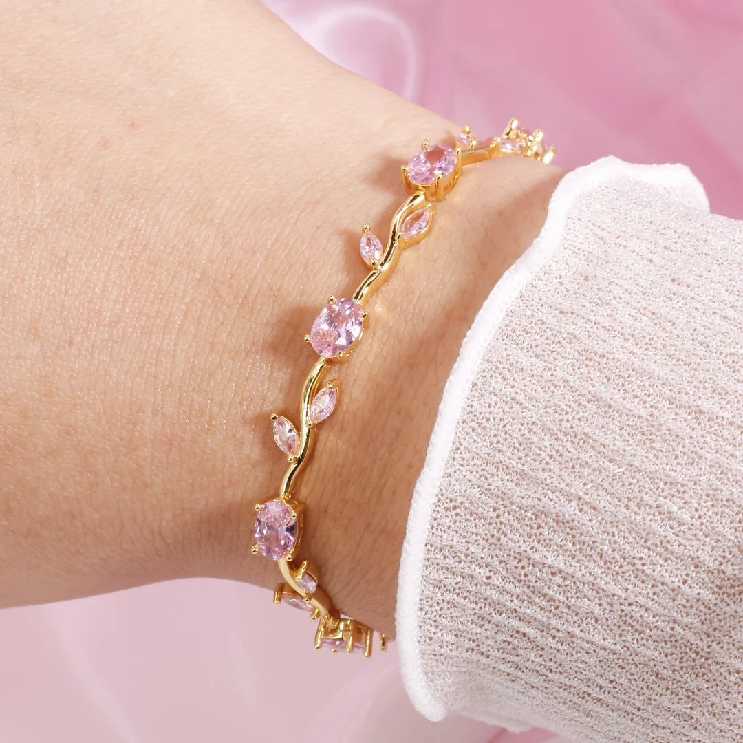 Pink Shiny Tulip Bracelet