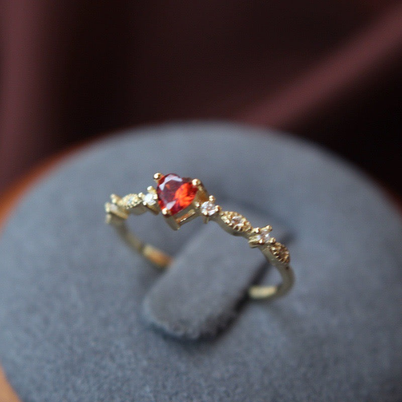 Cupid Golden Heart Ring