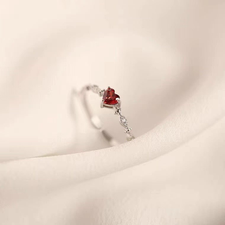 Cupid Silver Heart Ring