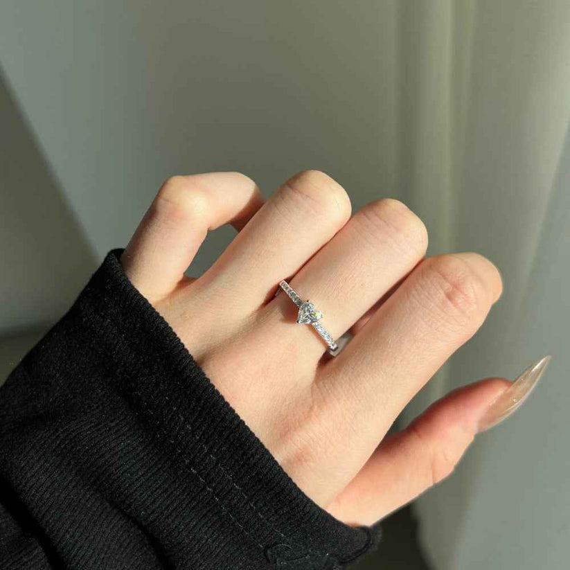 Crystal Heart Ring