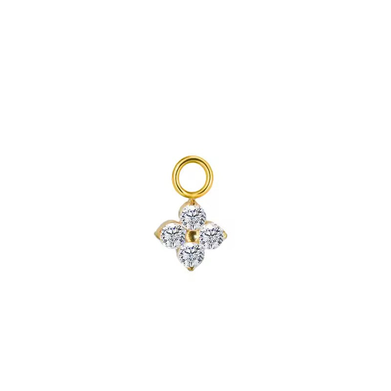Flower Dangling Charm Clicker Hoop
