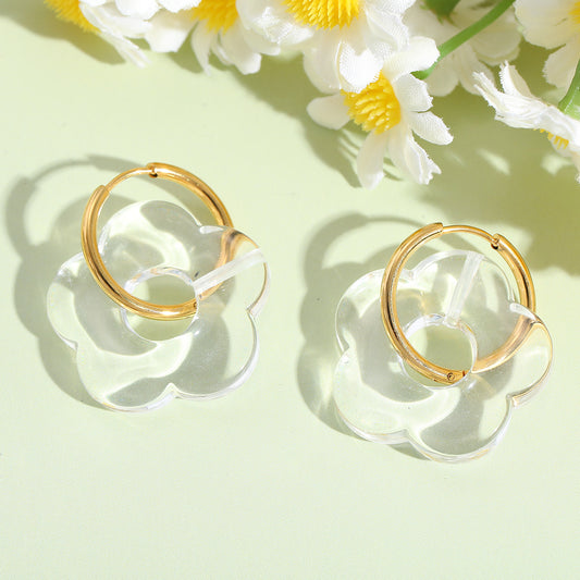 Clear Flower Hoops