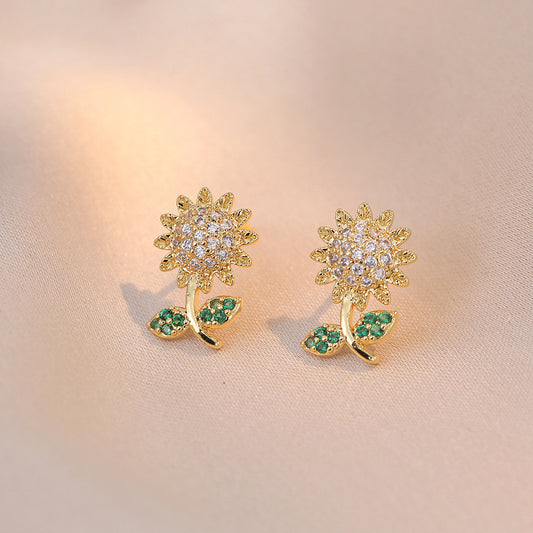 Sunflower Crystal Earrings