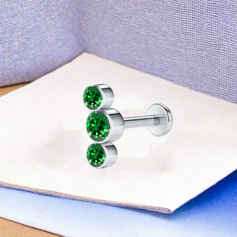 Green Marquise Labret