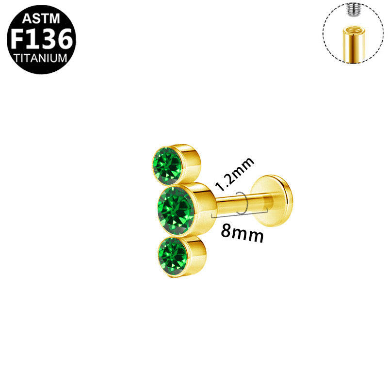 Green Marquise Labret