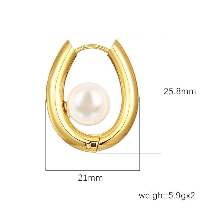 Soft Pearl Hoops