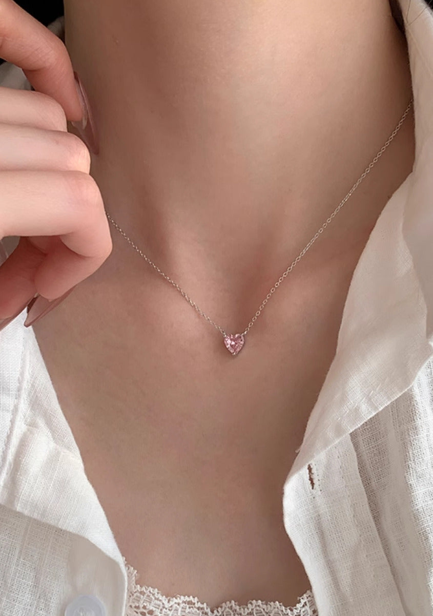 Pink Heart Pandora Necklace