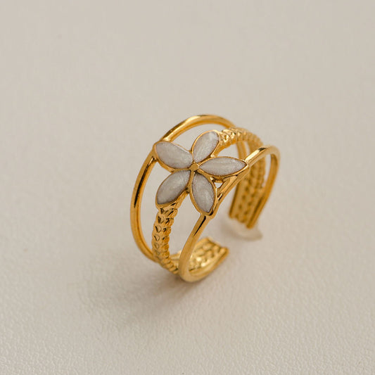 White Flower Ring