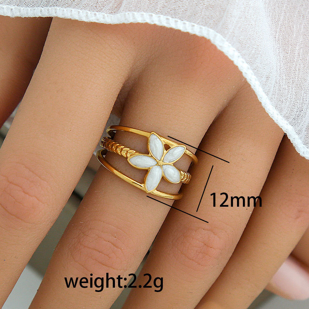 White Flower Ring