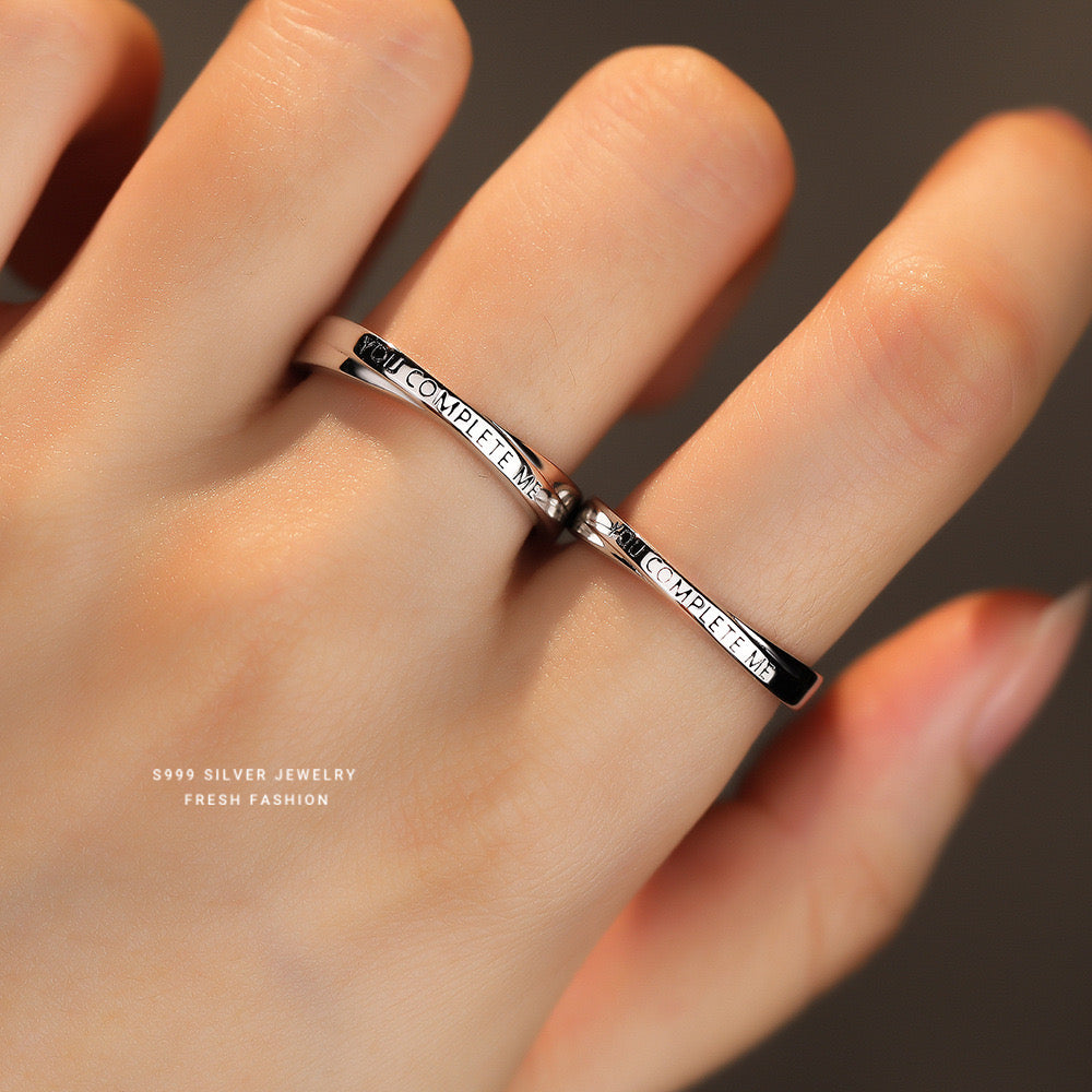 You Complete Me Couple Ring
