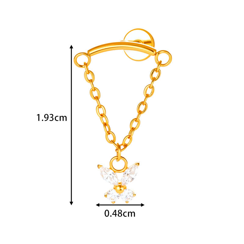 Butterfly Dangling Labret