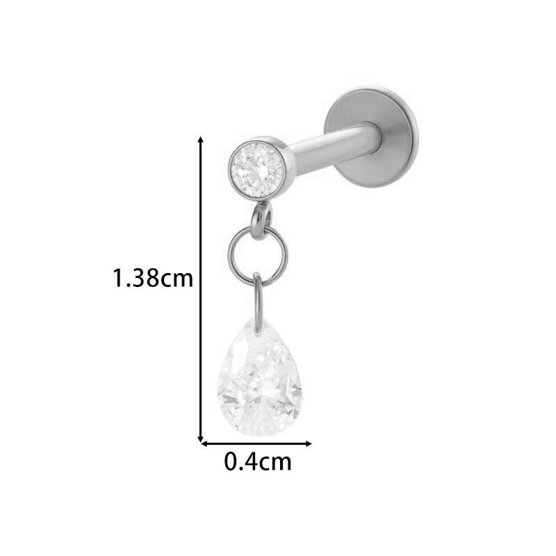 Dangling Crystal Drop Labret