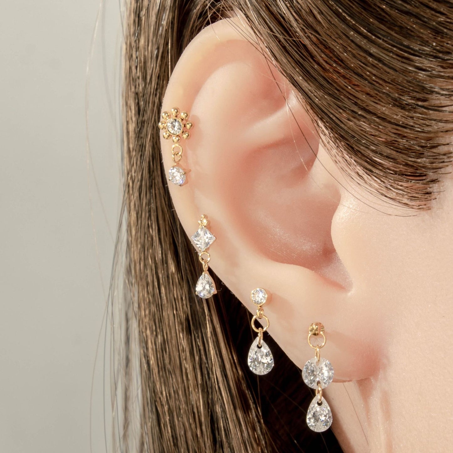 Dangling Crystal Drop Labret