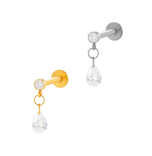 Dangling Crystal Drop Labret