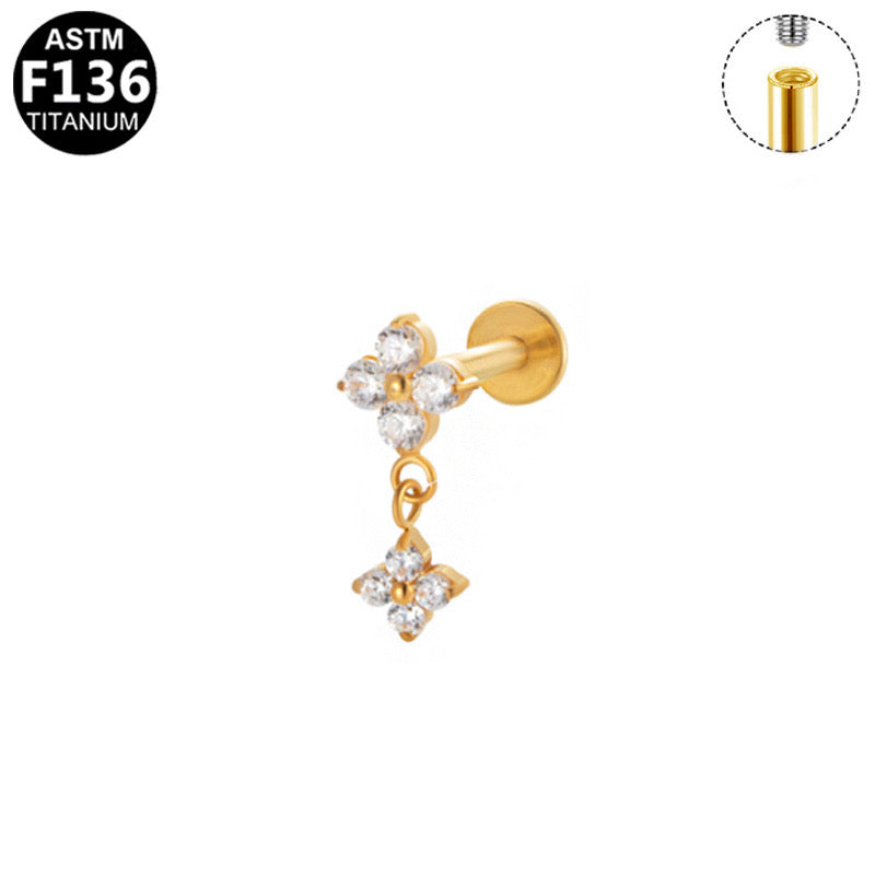 Flower Dangling Labret