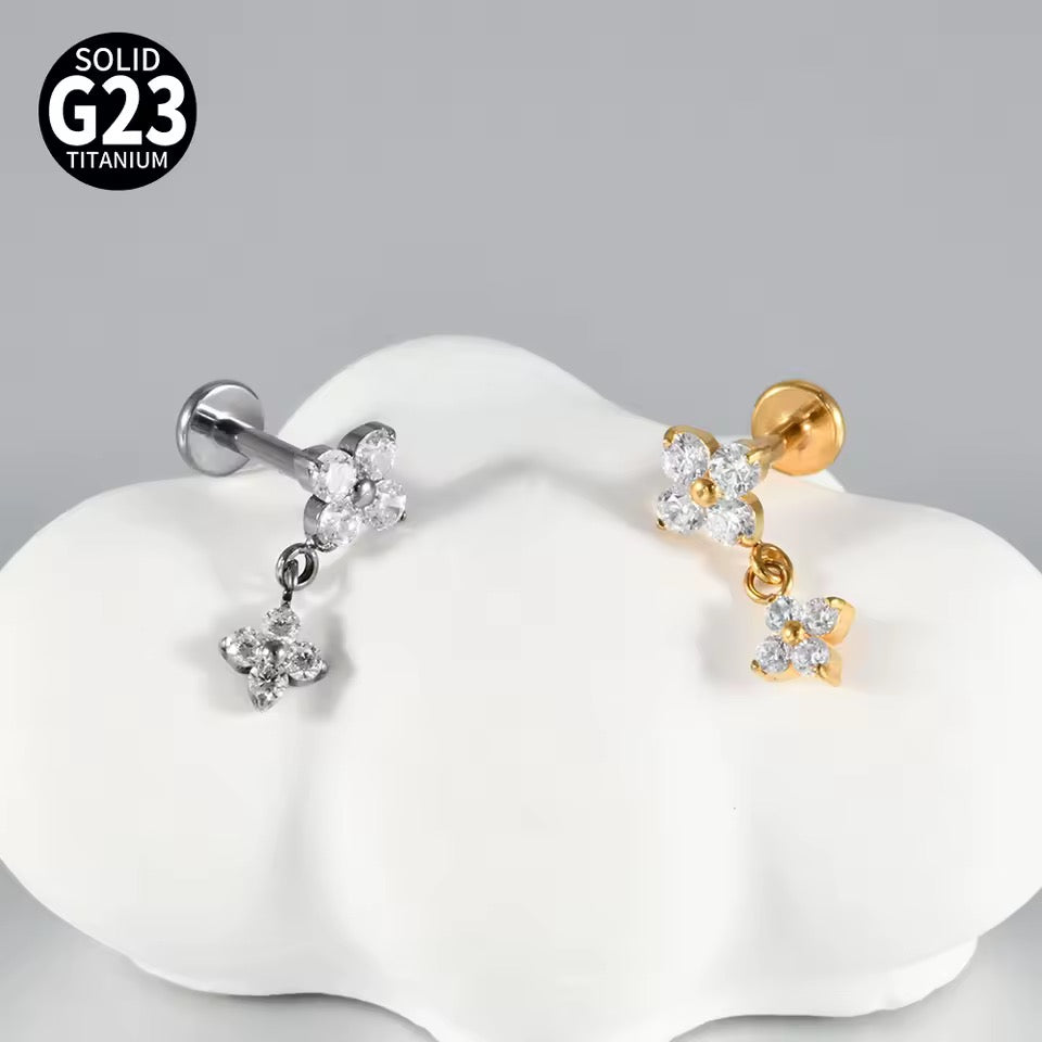 Flower Dangling Labret