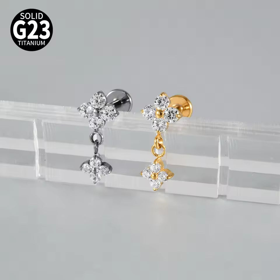 Flower Dangling Labret