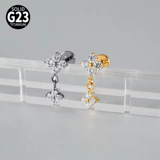 Flower Dangling Labret