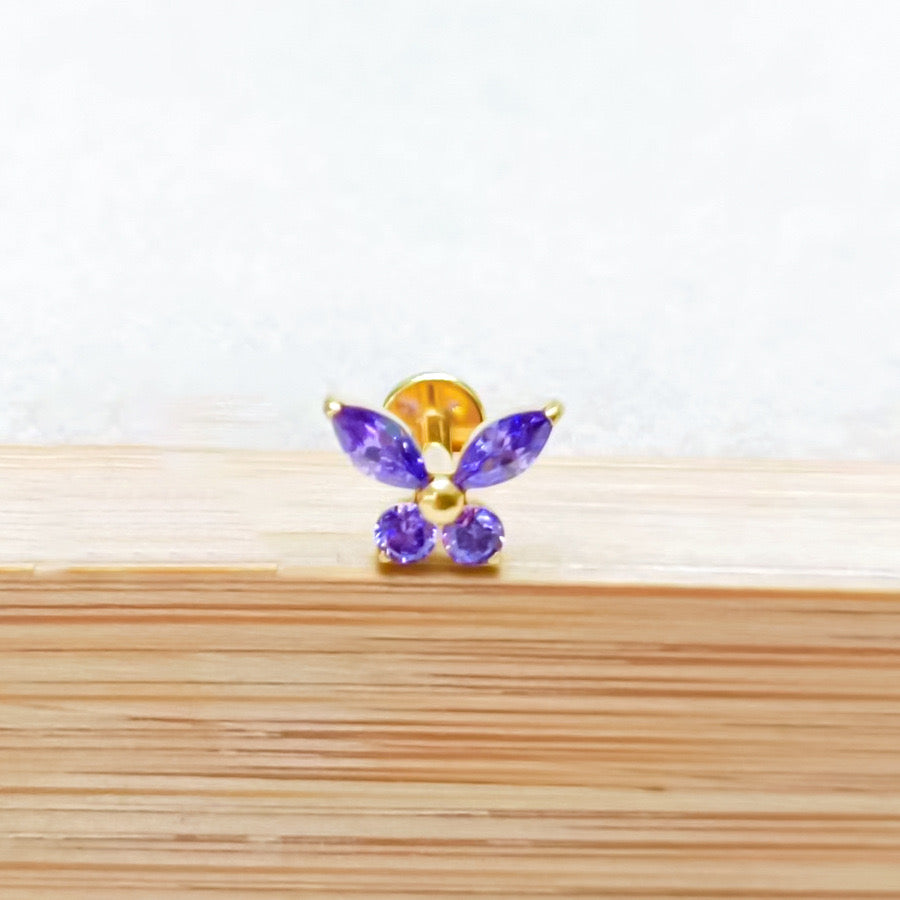 Purple Butterfly Labret
