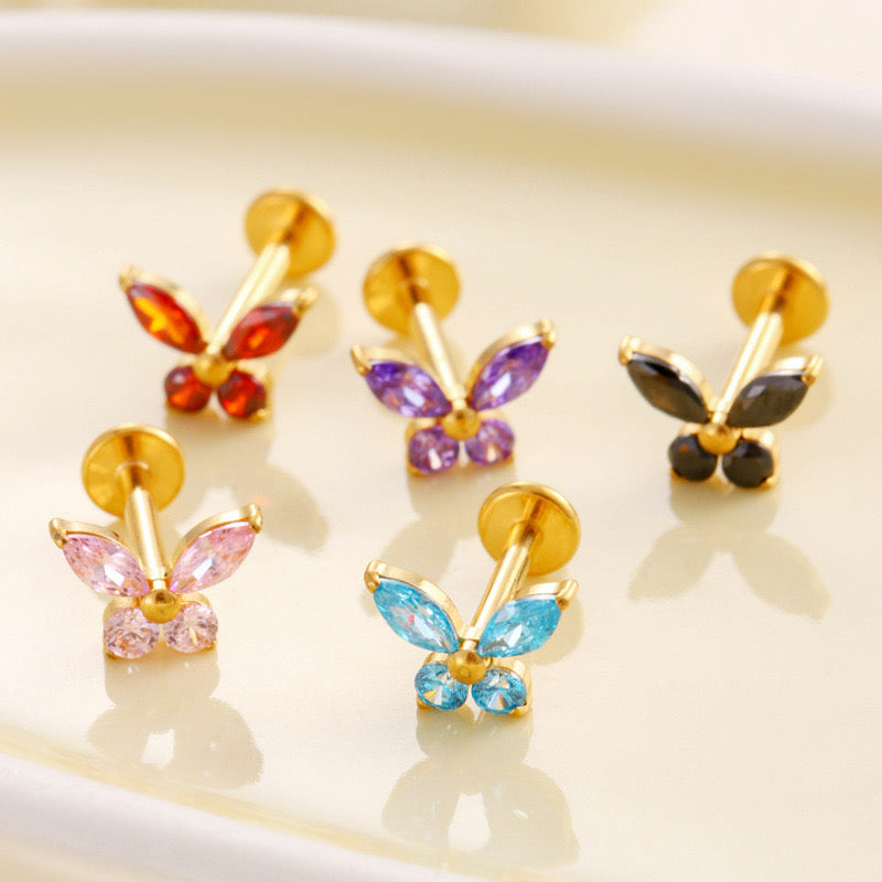 Purple Butterfly Labret