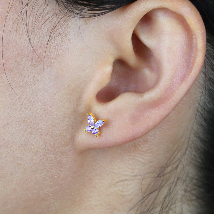 Purple Butterfly Labret