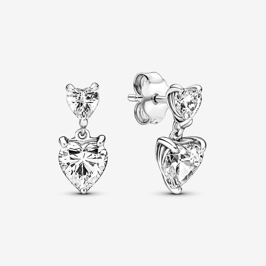 Double Heart Pandora Studs