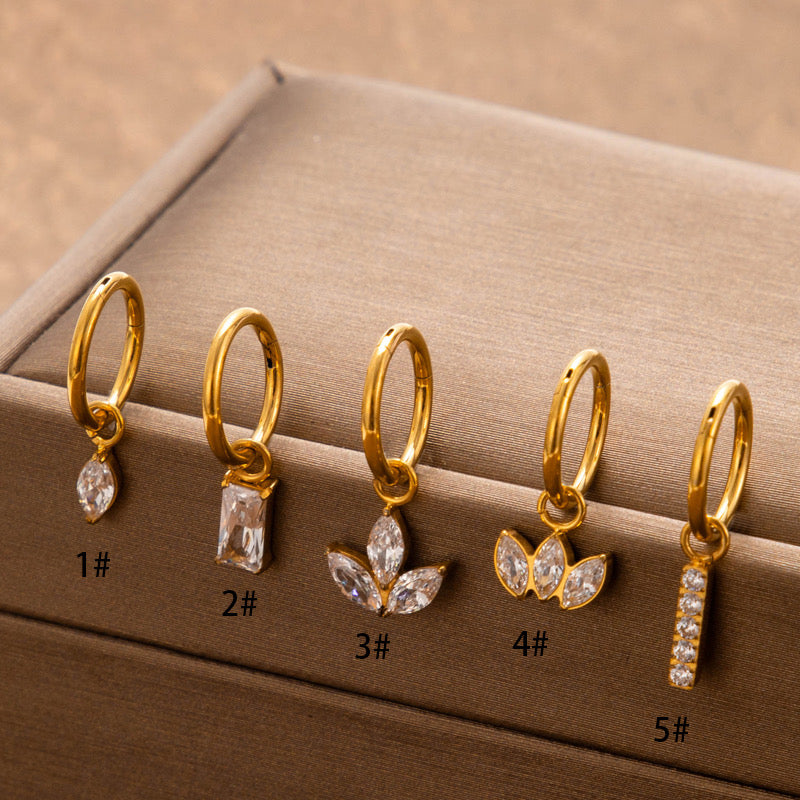 Charm Golden Clicker Hoops