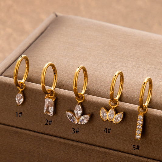 Charm Golden Clicker Hoops