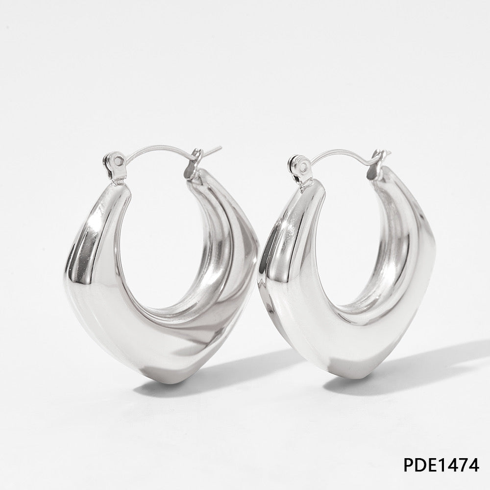 Amaya Silver Hoops