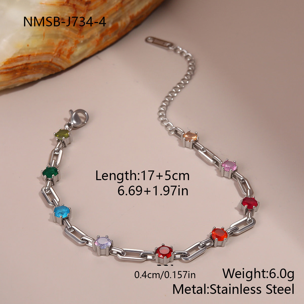 Colorful Silver Bracelet