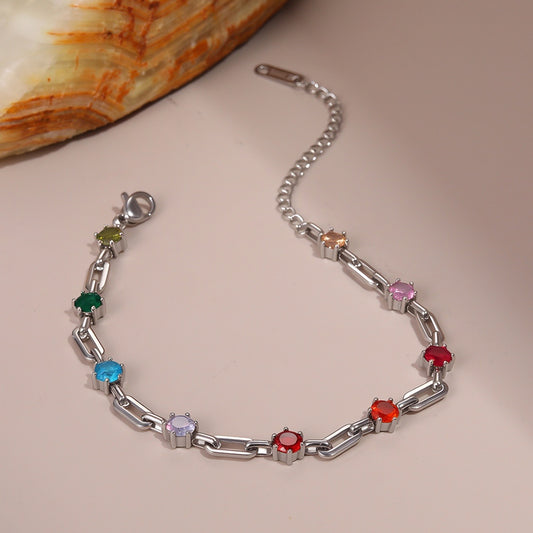 Colorful Silver Bracelet
