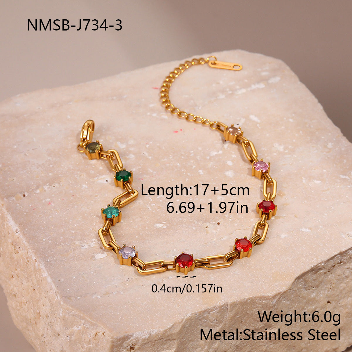 Colorful Golden Bracelet