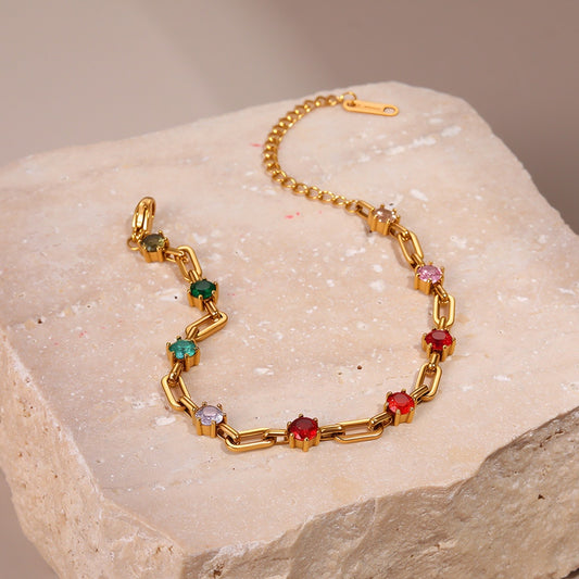 Colorful Golden Bracelet