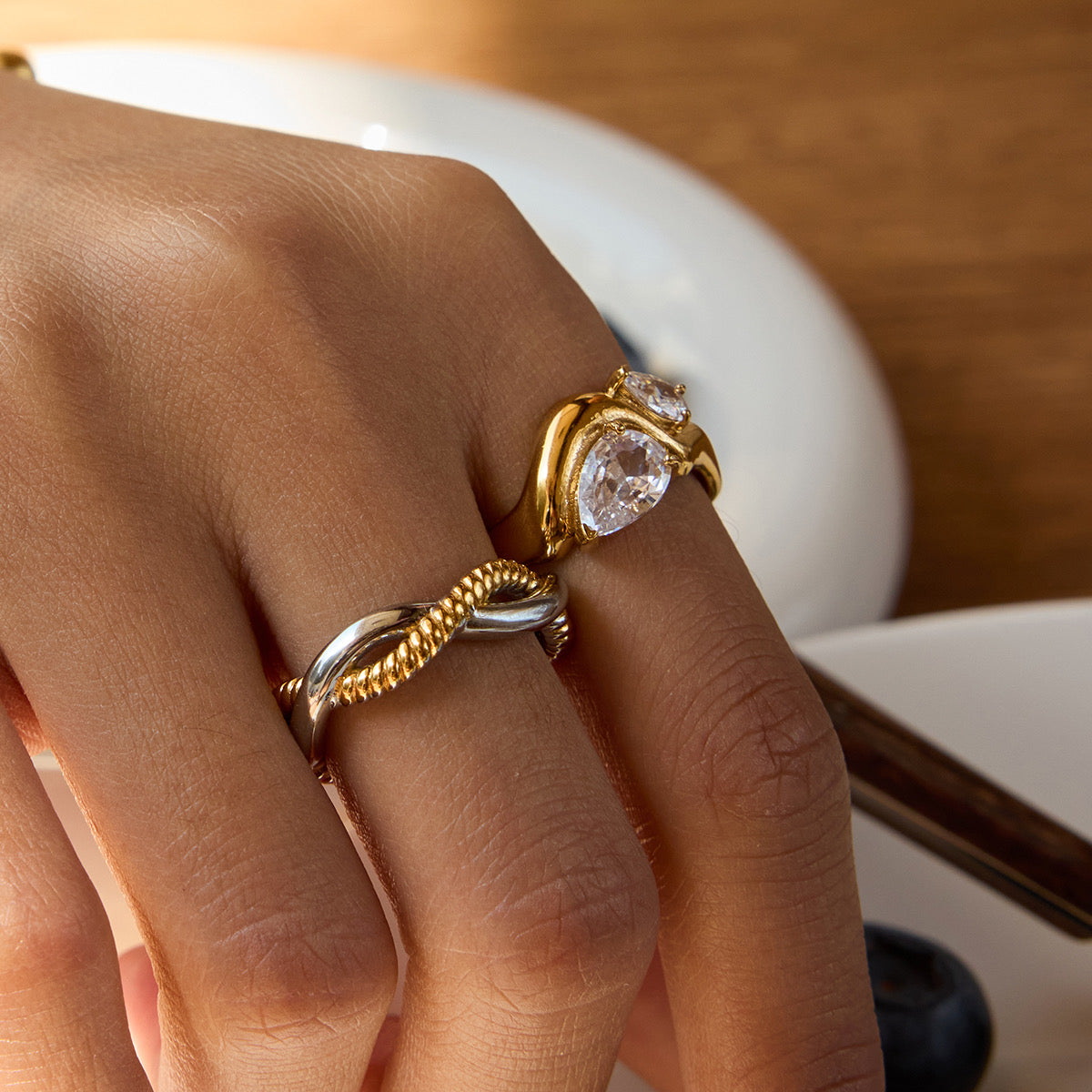 Twisted Duo Ring