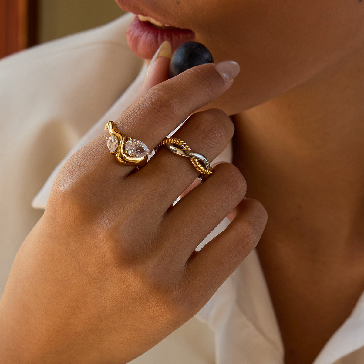 Twisted Duo Ring