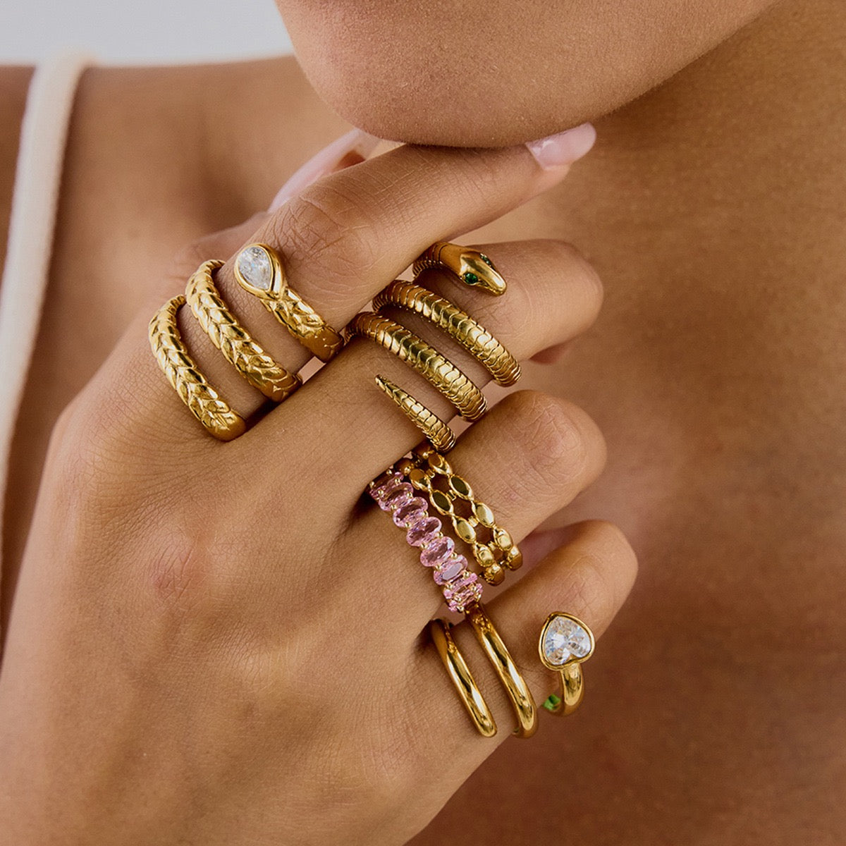 Pink Zircon Ring